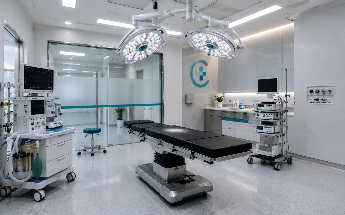 Quirófano completamente equipado para procedimientos de rinoplastia